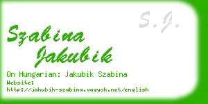 szabina jakubik business card